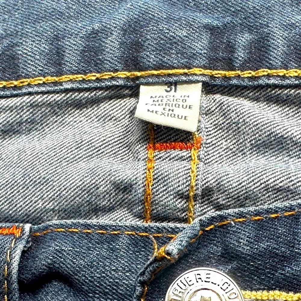 True Religion Dark Blue Straight Jeans, 31 X 33
